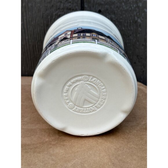 Longaberger Homestead Pottery Kitchen Utensil Crock 6.75" Ceramic 2 Quart - Picture 6 of 8